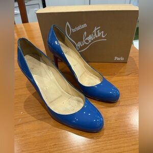 Christain Louboutin blue stiletto heels size 39